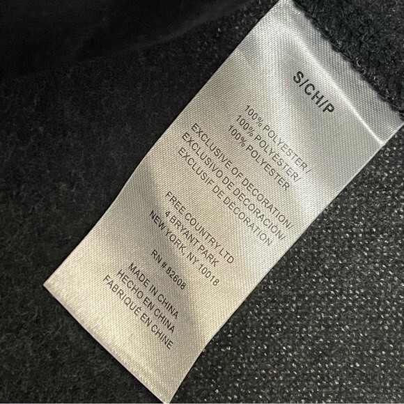 Free Country Vest Womens Small Black Marled Full Front Zipper - EUC - Picture 6 of 6